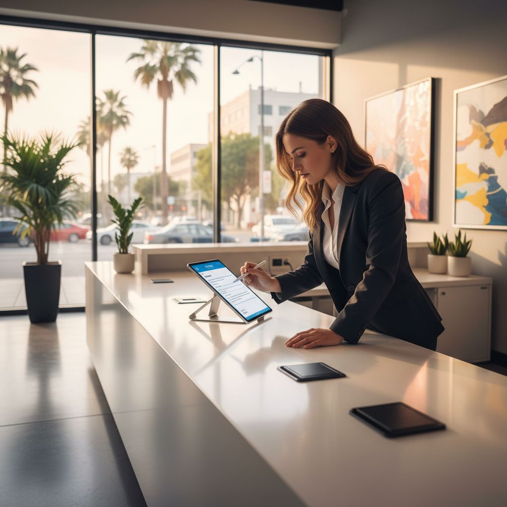 Contrat de leasing automobile signé dans un bureau professionnel