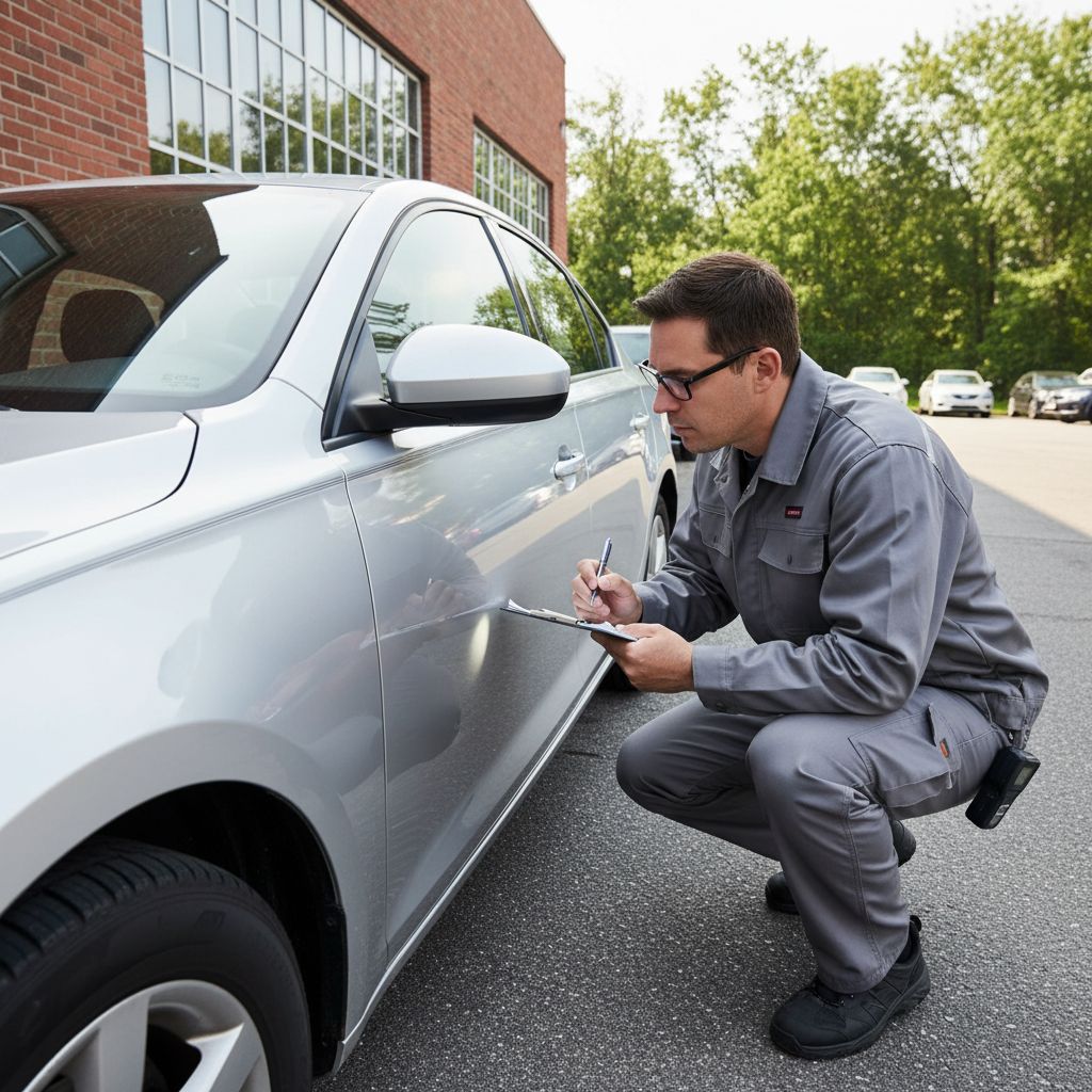 Évaluation d’un véhicule d’occasion par un expert automobile